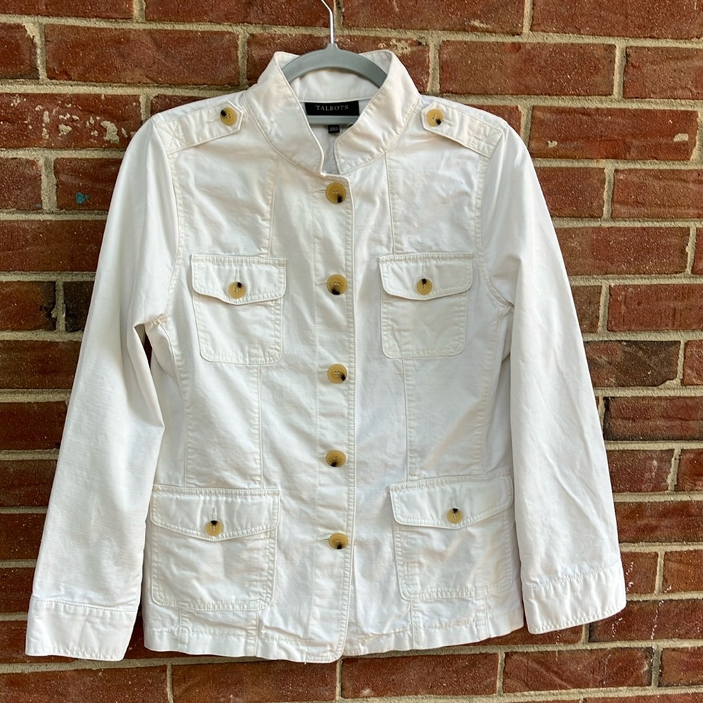 White Utility Jacket Talbots